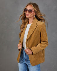 Tamia Corduroy Single Breasted Blazer
