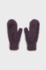 Violet mohair mittens