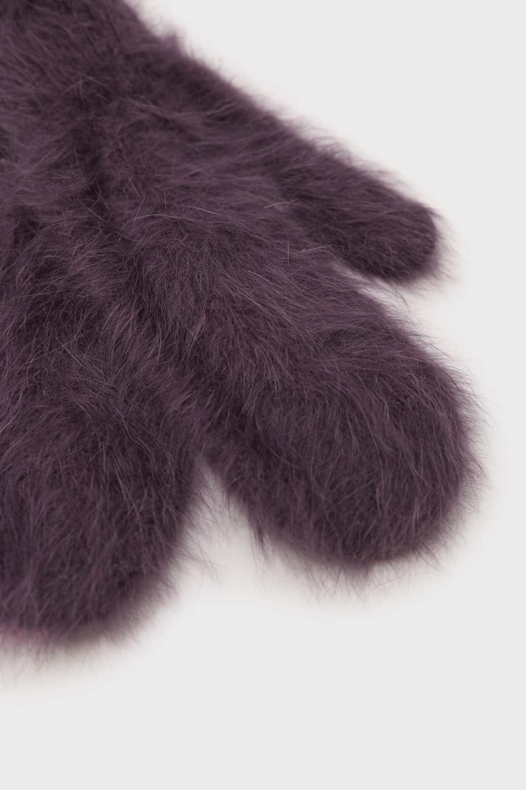 Violet mohair mittens