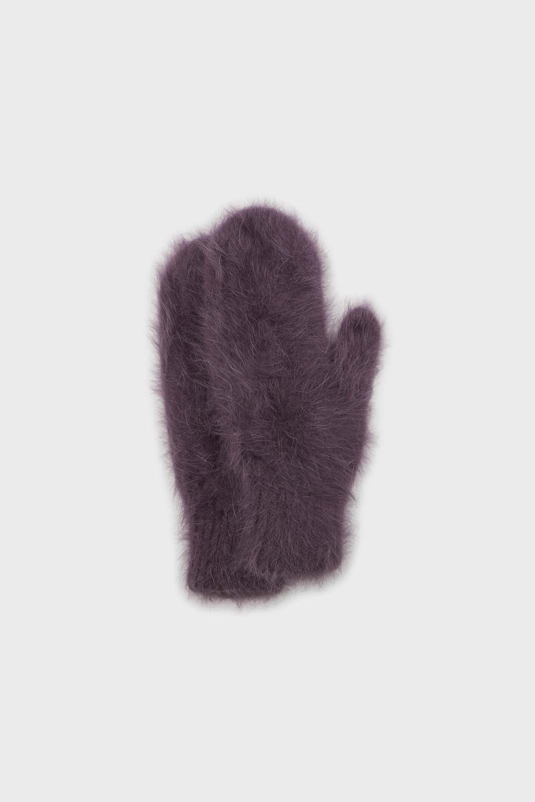 Violet mohair mittens
