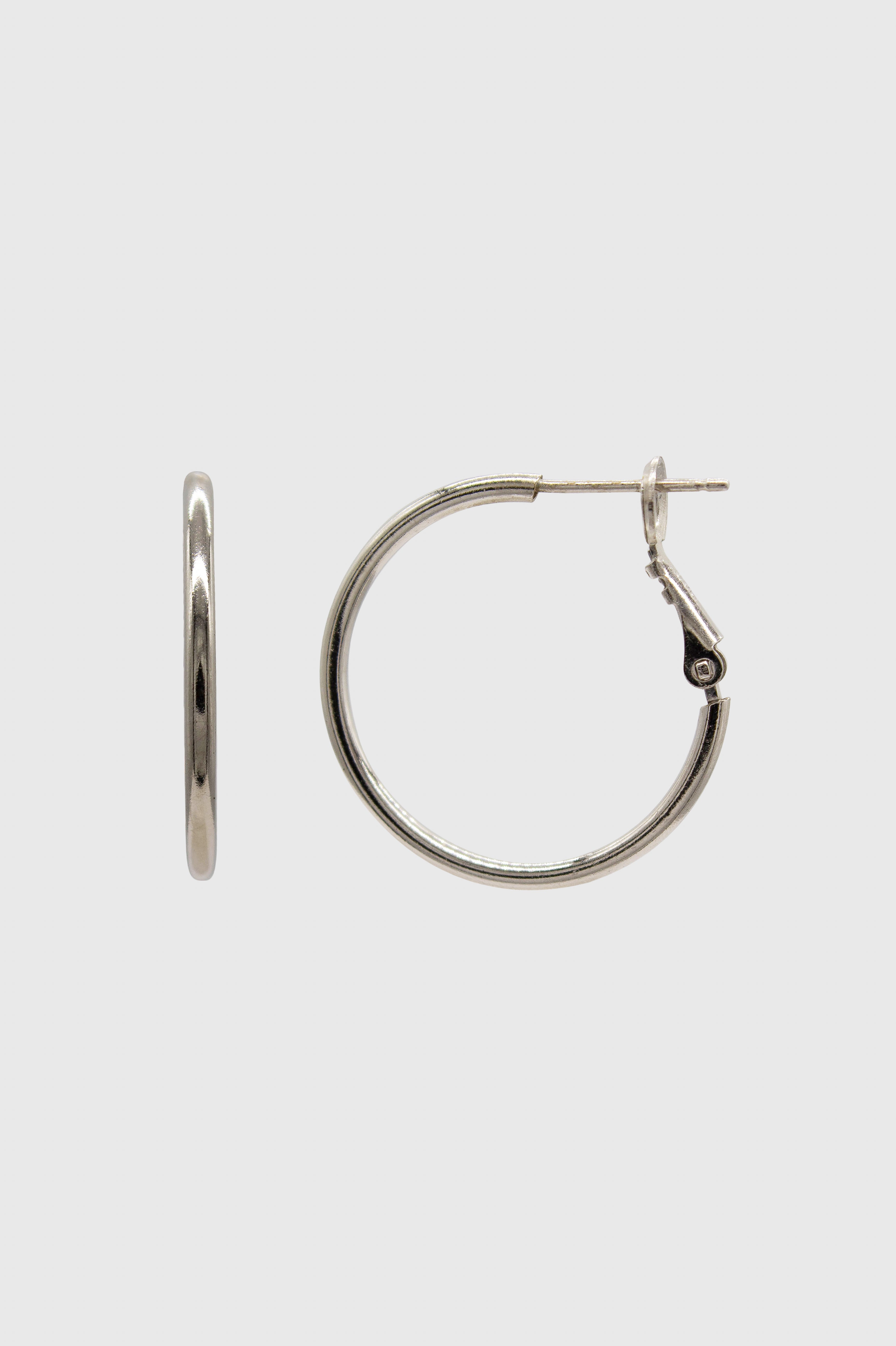 Silver hoop earrings - 25