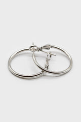Silver hoop earrings - 25