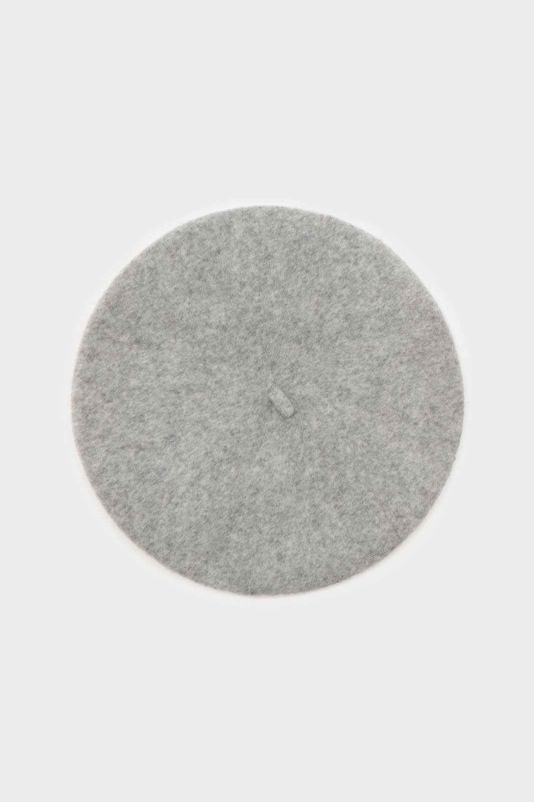 Pale grey wool beret