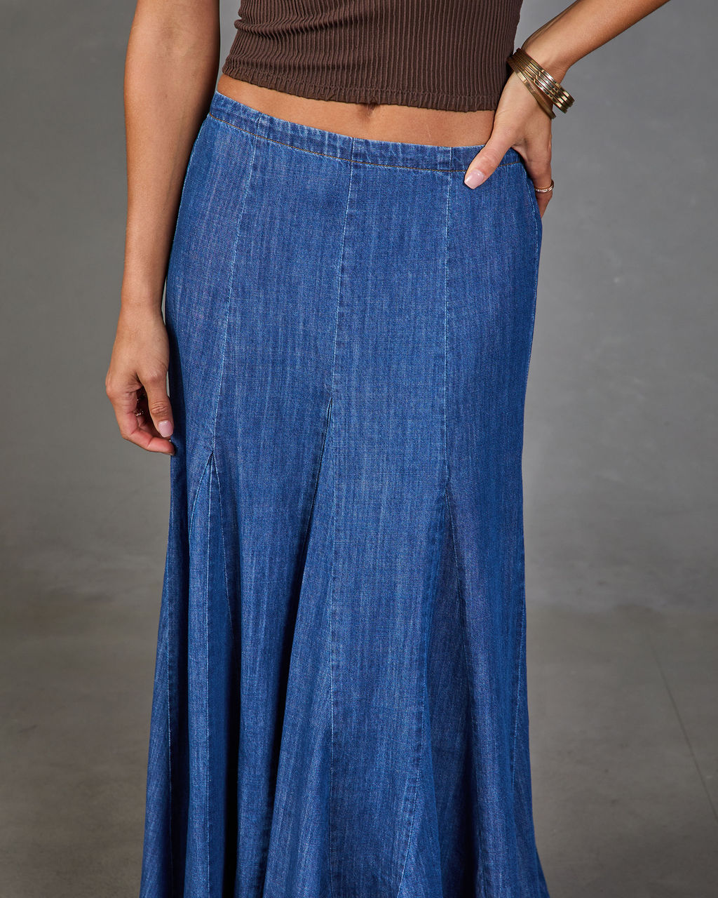 Farrow Denim Maxi Skirt