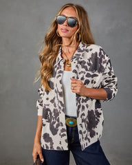 Natural Instinct Twill Animal Print Jacket
