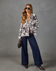 Natural Instinct Twill Animal Print Jacket