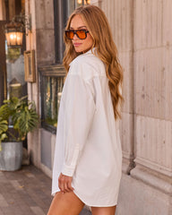 Street Darling Cotton Mini Shirt Dress