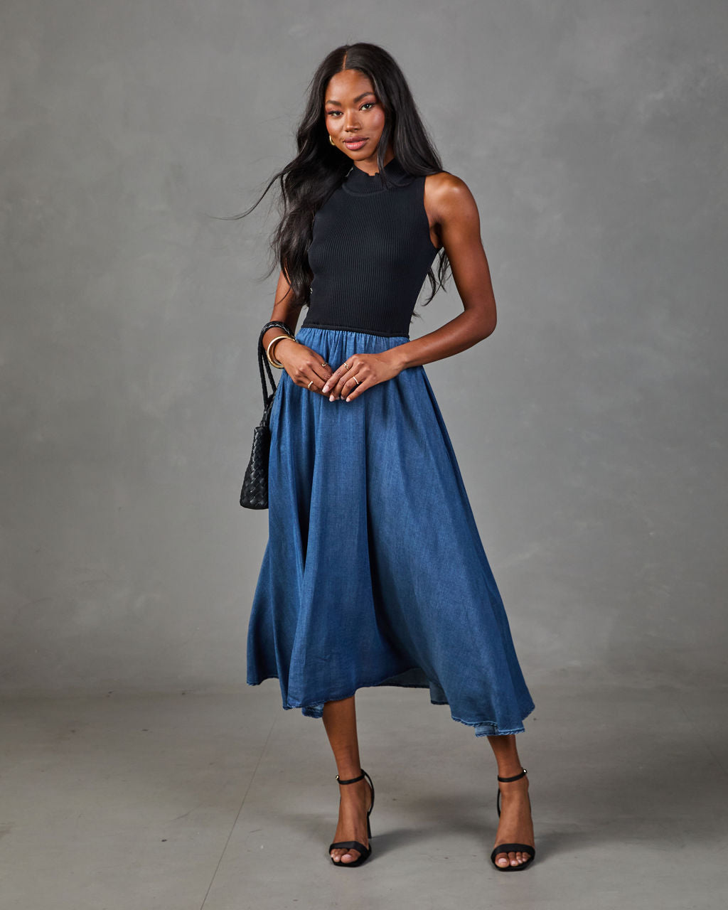 Meriah Color Block Maxi Dress
