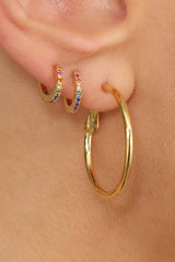 Gold hoop earrings - 25