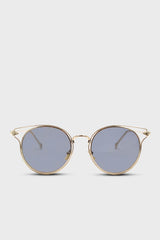 Gold wire rim peek side cateye sunglasses