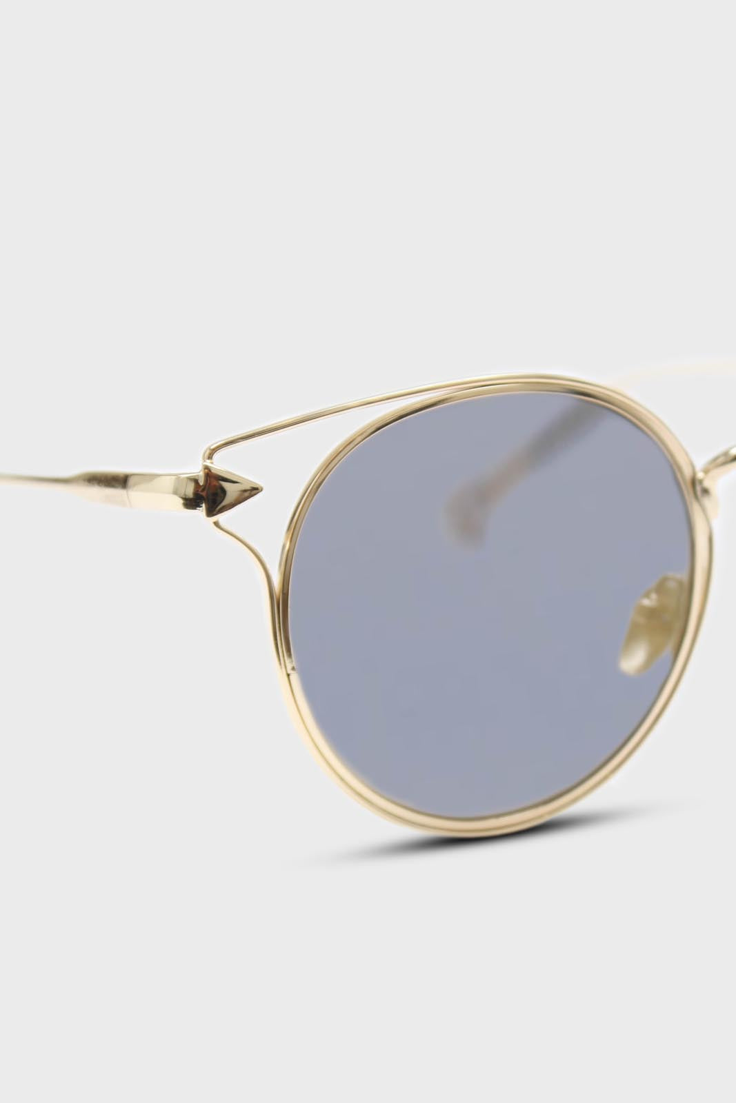 Gold wire rim peek side cateye sunglasses