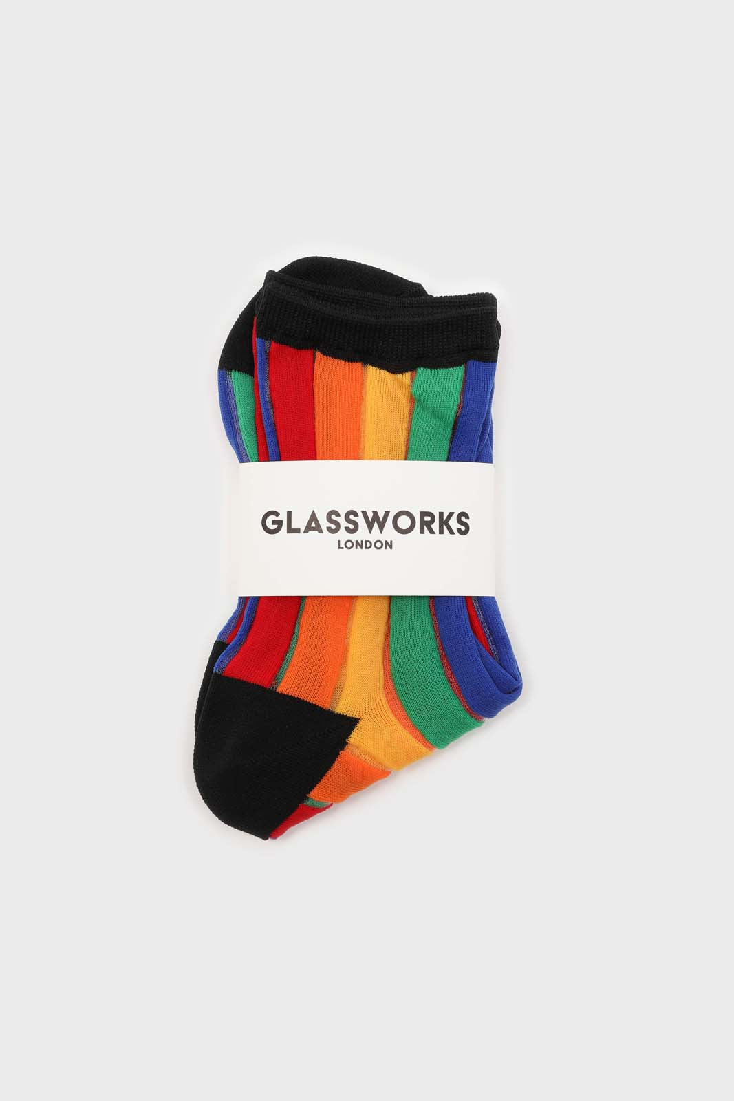Rainbow sheer vertical striped socks