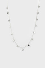 Charm necklace - Silver dangling stars