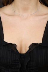 Charm necklace - Silver dangling stars