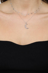 Charm necklace - Silver dangling stars