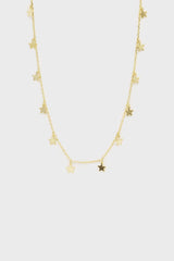Charm necklace - Gold dangling stars