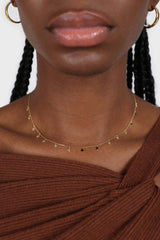 Charm necklace - Gold dangling stars