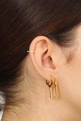 Gold perfect rectangle earrings