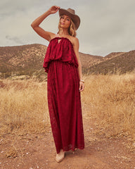 Serafina Floral Lace Off the Shoulder Maxi Dress
