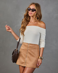 Chic Darling Knit Off the Shoulder Top