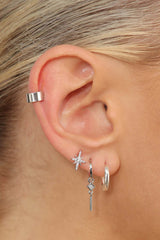 Silver tiny ear cuff