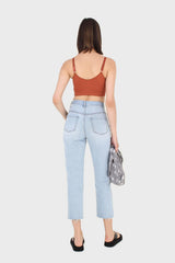 Light blue slit boyfriend jeans - 770