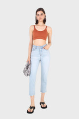 Light blue slit boyfriend jeans - 770