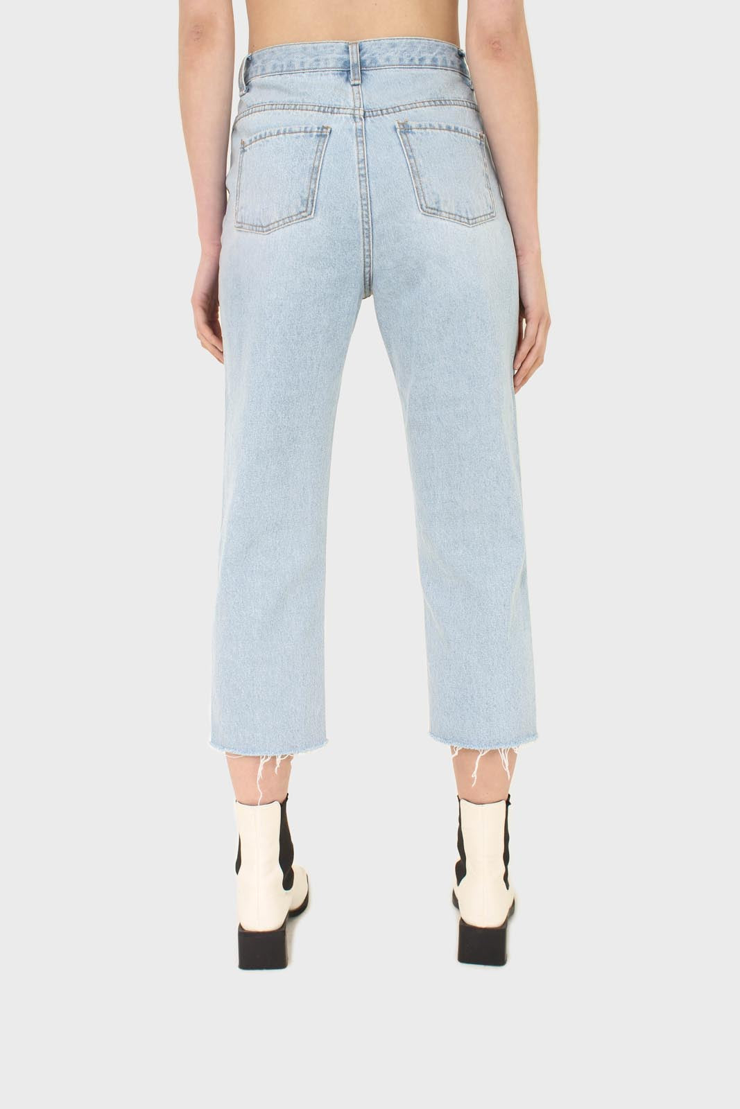 Light blue slit boyfriend jeans - 770