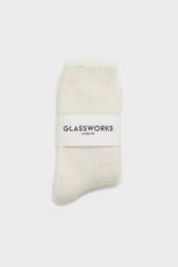 Ivory angora smooth socks