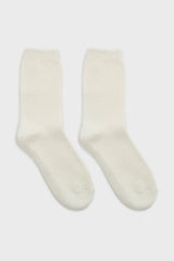 Ivory angora smooth socks
