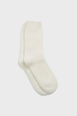 Ivory angora smooth socks