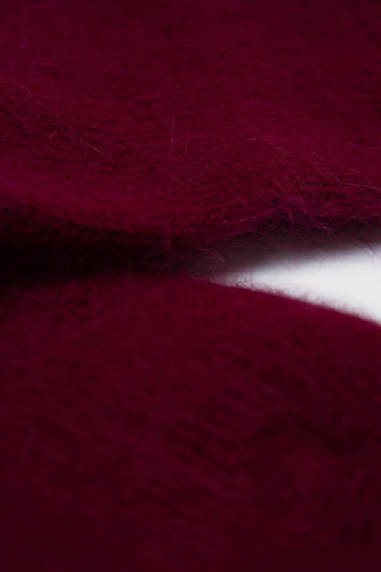 Burgundy angora smooth socks