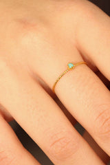 Gold genuine tanzanite birthstone ring / Dec - indigo blue