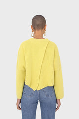 Yellow cross back crop front jumper