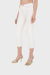 White cut bottom boyfriend jeans - 2305