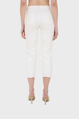 White cut bottom boyfriend jeans - 2305