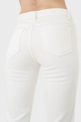 White cut bottom boyfriend jeans - 2305