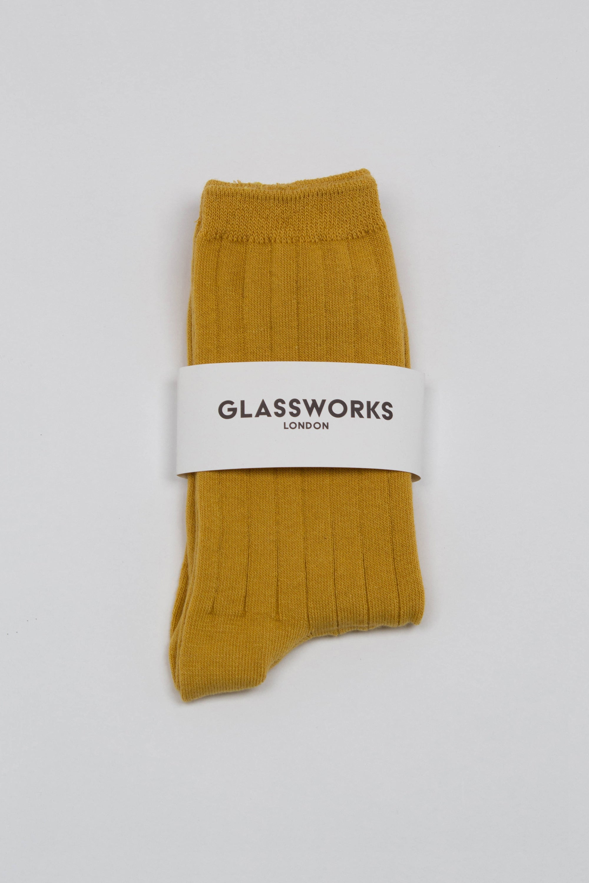 Mustard giant rib socks