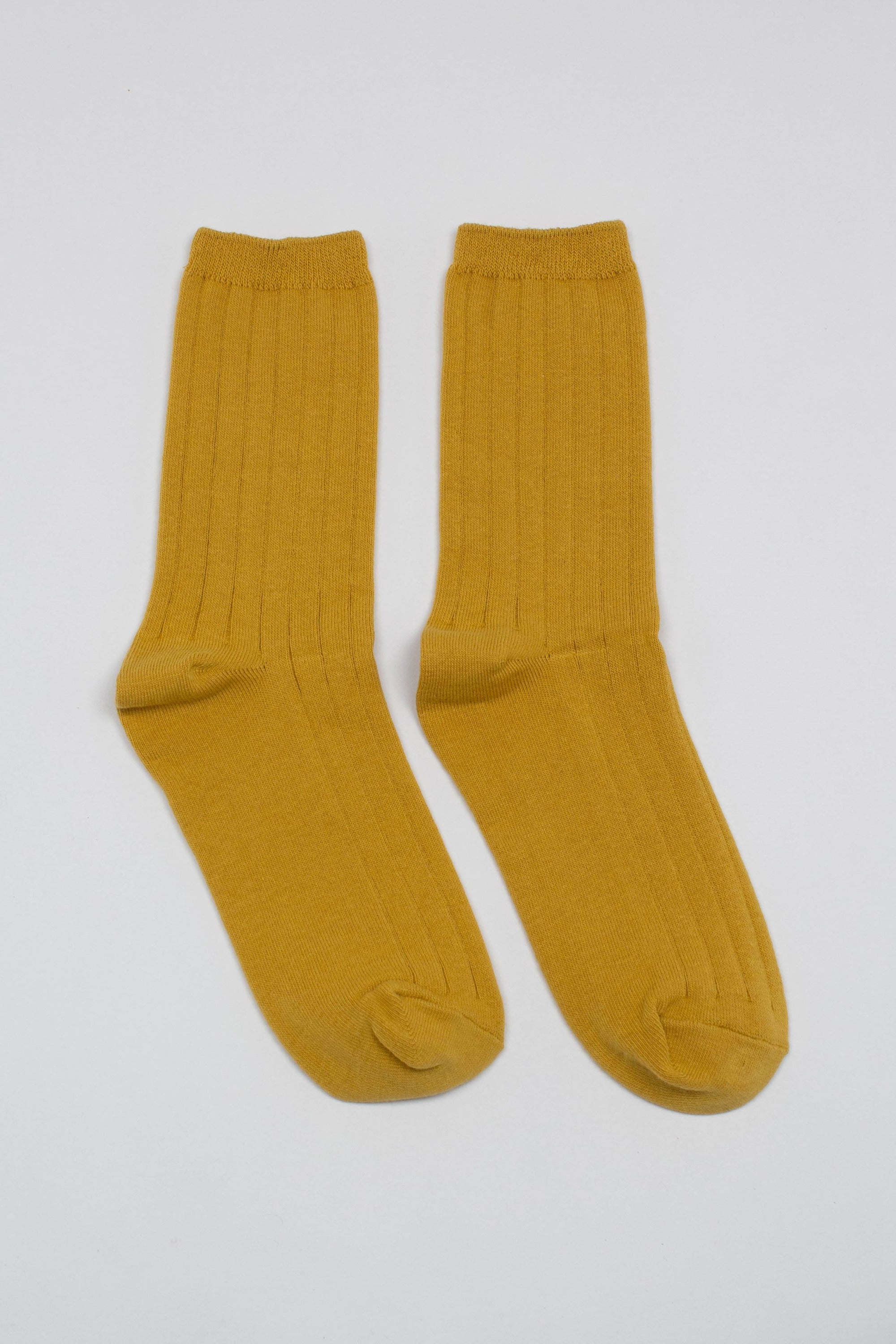 Mustard giant rib socks