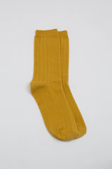 Mustard giant rib socks