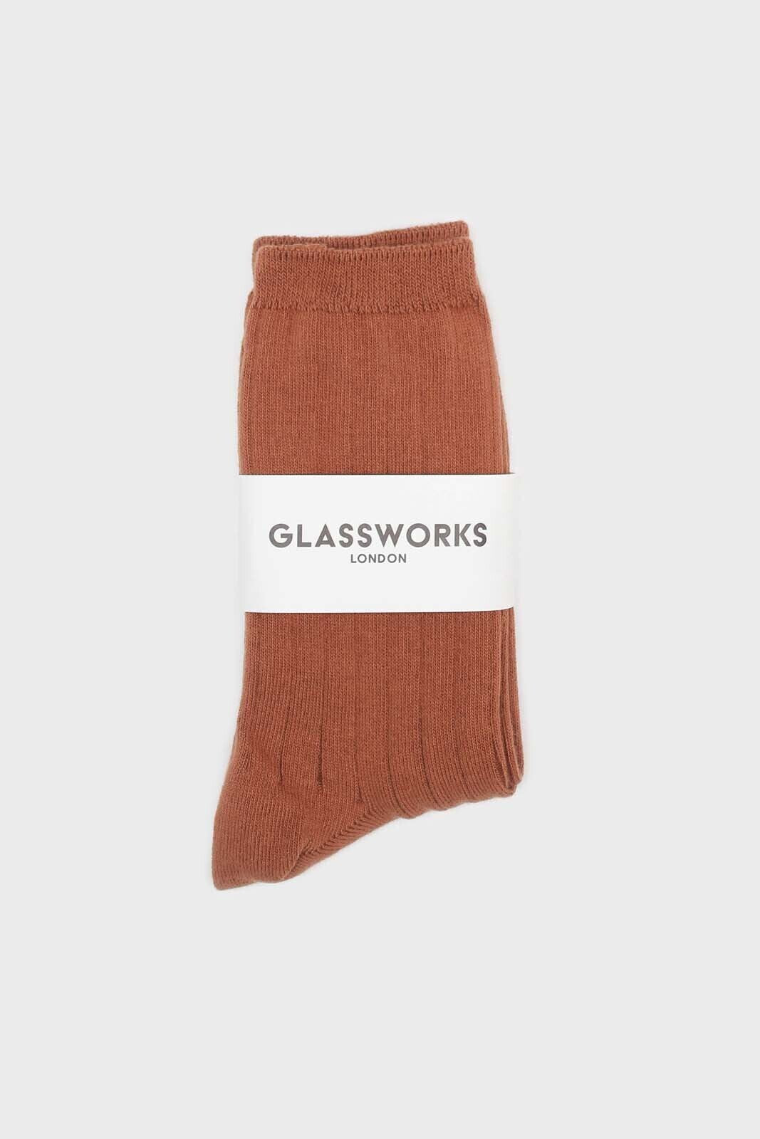 Brown giant rib socks