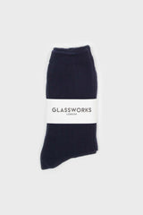 Navy giant rib socks