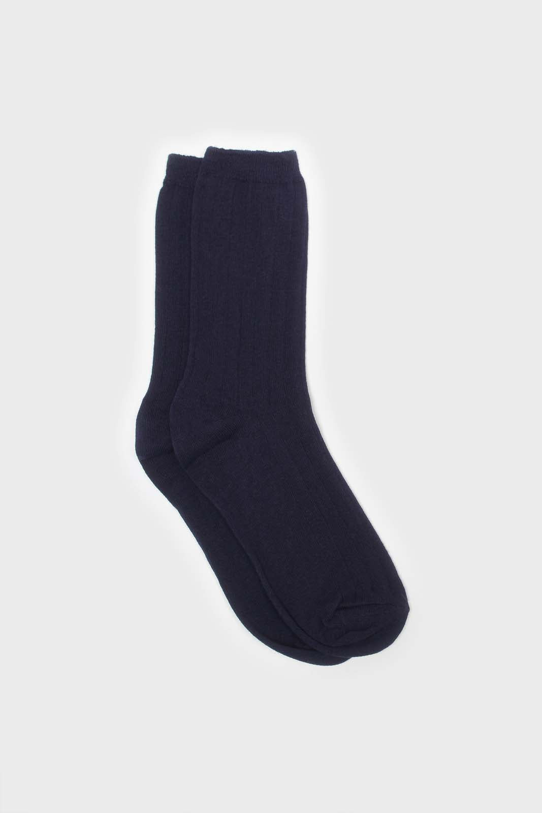 Navy giant rib socks