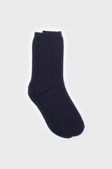 Navy giant rib socks