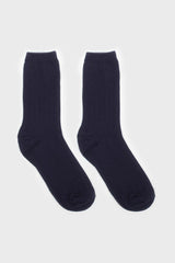 Navy giant rib socks