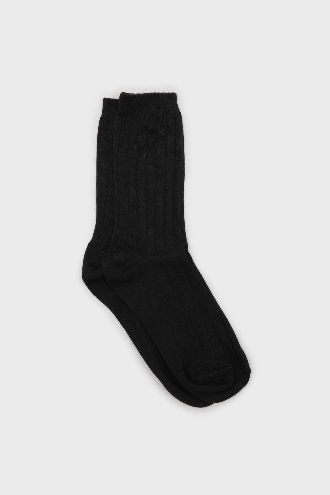 Black giant rib socks