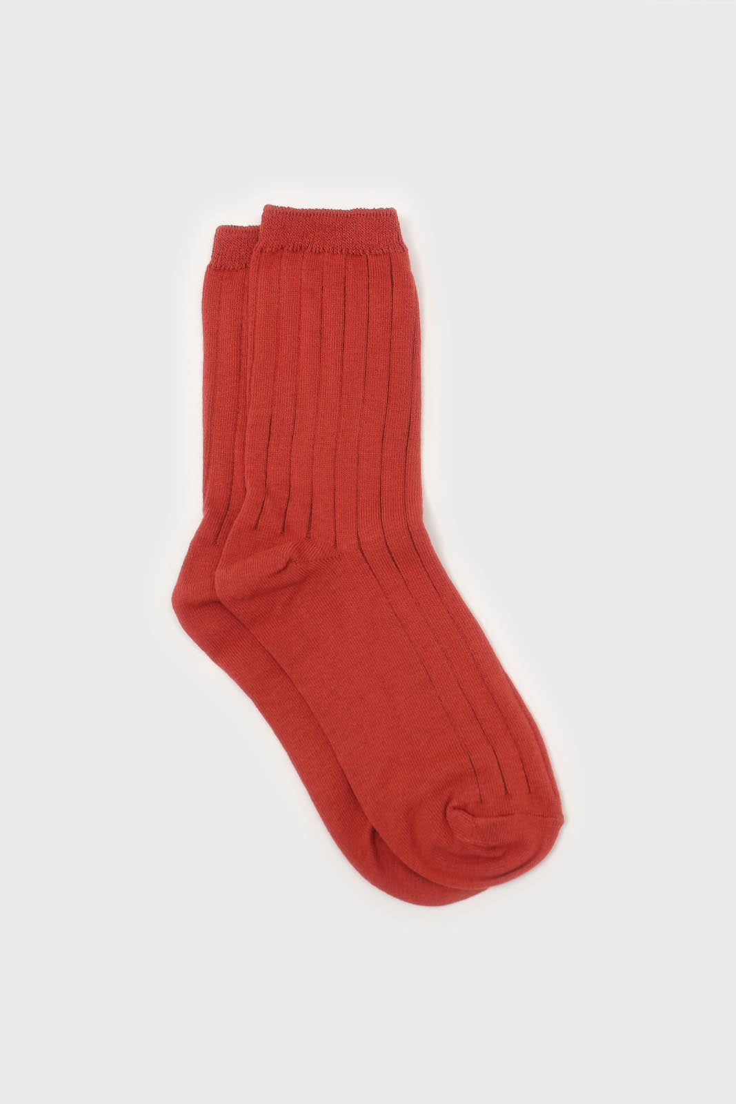 Orange giant rib socks
