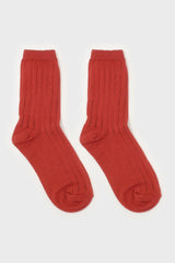 Orange giant rib socks