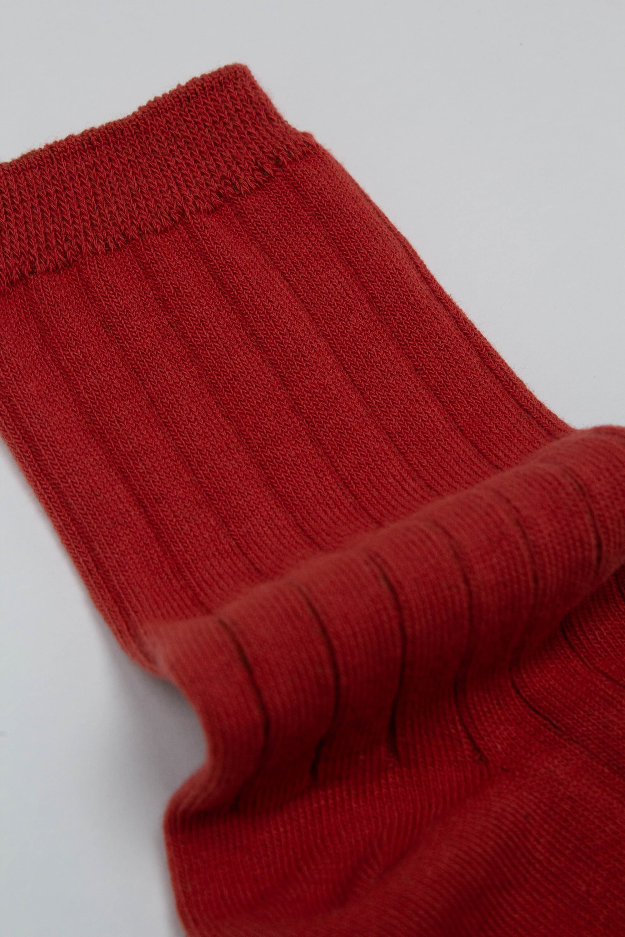 Orange giant rib socks