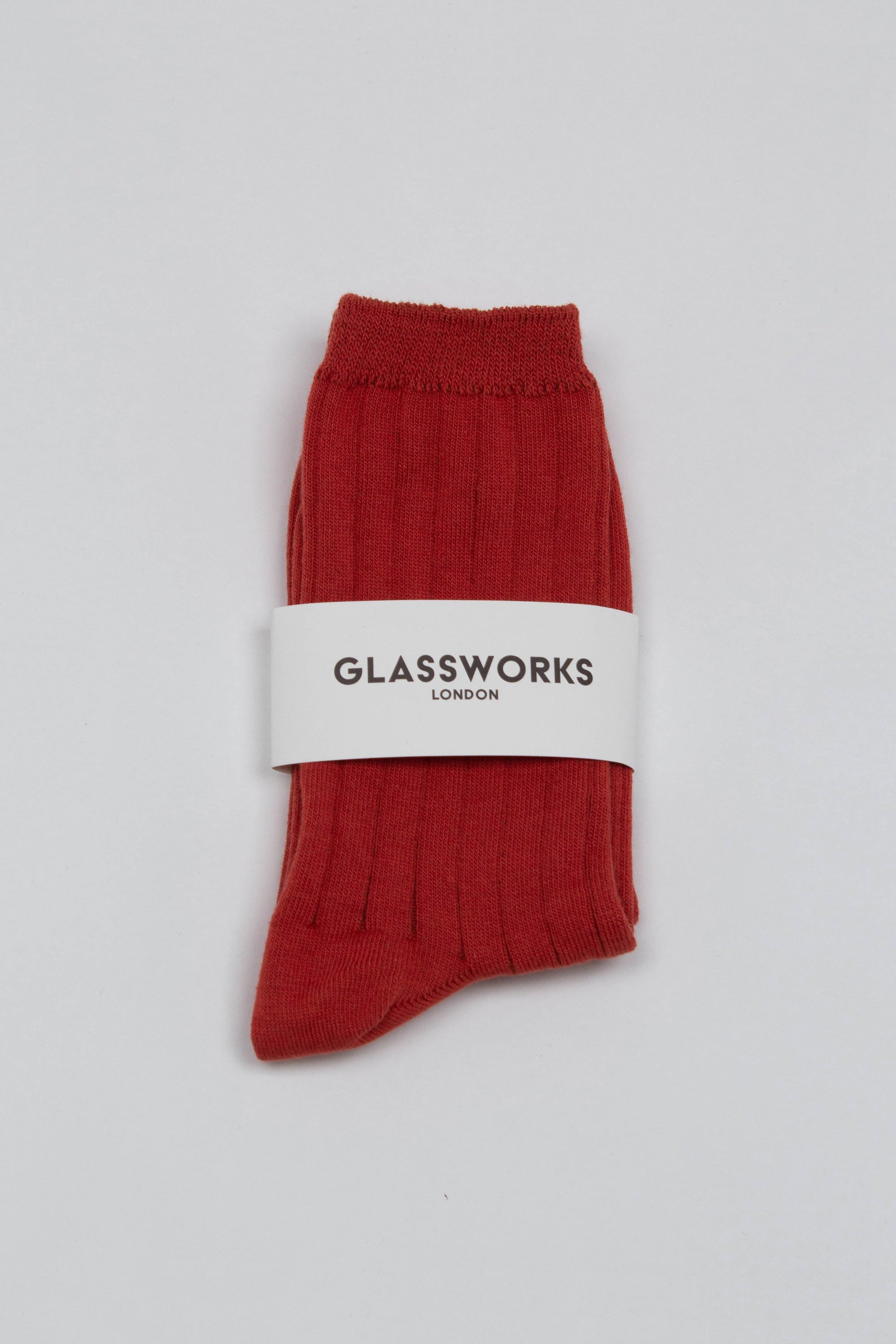 Orange giant rib socks